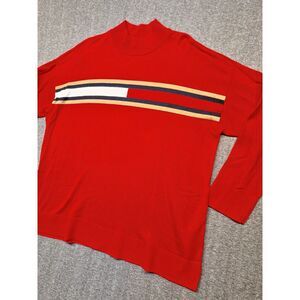 Tommy Hilfiger WOMEN'S Flag‎ Mock Neck Sweater XL